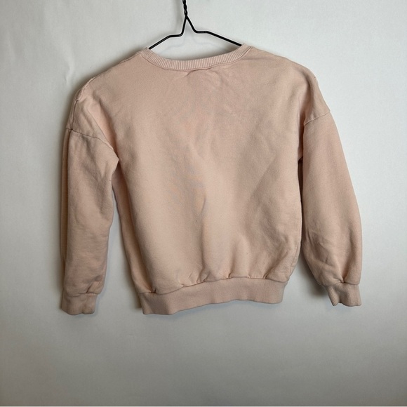 Kids Blush Pink Crew Neck Sweatshirt with Fringe | Size 8 (130/64) - Picture 4 of 7